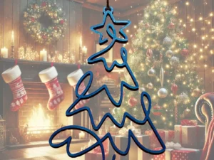 Eleganter Lineart-Weihnachtsanhänger – Stilvolle Festtagsdekoration