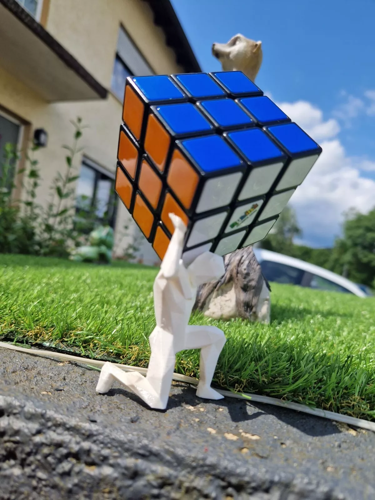 Kunststoffhalterung für Zauberwürfel im Polygon-Stil – Bild 4